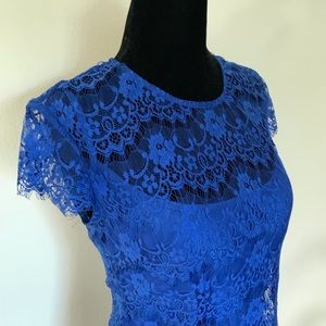 Nordstrom Keepsake the Label Blue Lace Mini Dress